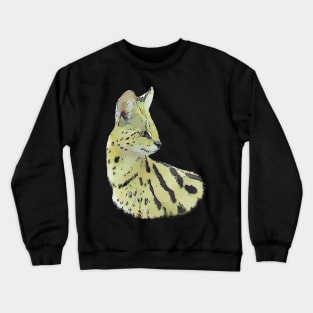 Serval drawing - Predator - Big Cat in Kenya / Africa Crewneck Sweatshirt